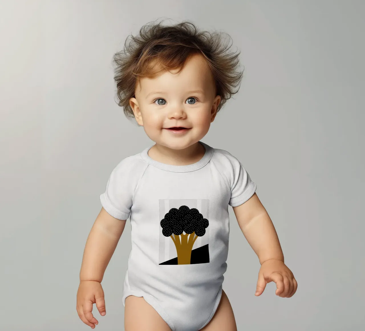 Broccoli body neonato maniche corte da LOOK DIFFERENT