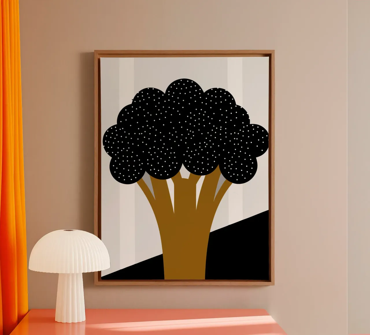Broccoli tela con Cornice a cassetta da LOOK DIFFERENT