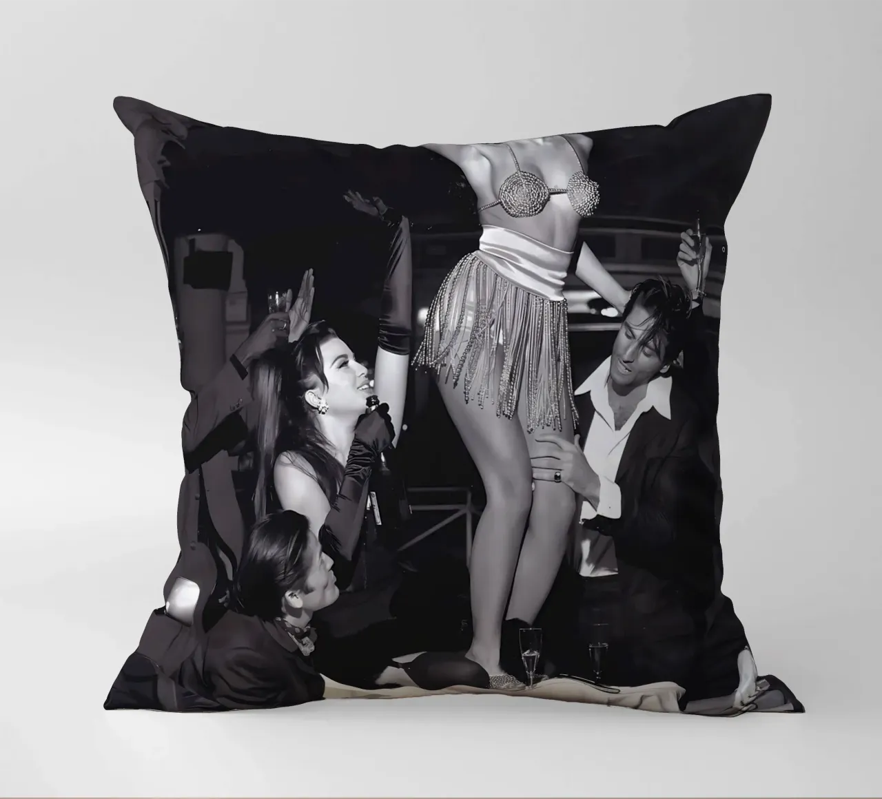 Woman dance on the table decorative cushion by Takeme