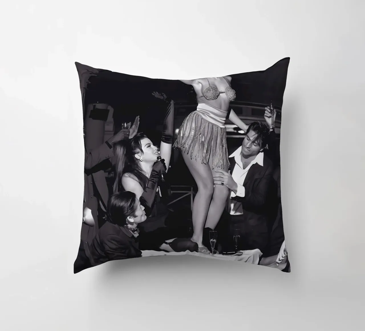 Woman dance on the table decorative cushion by Takeme