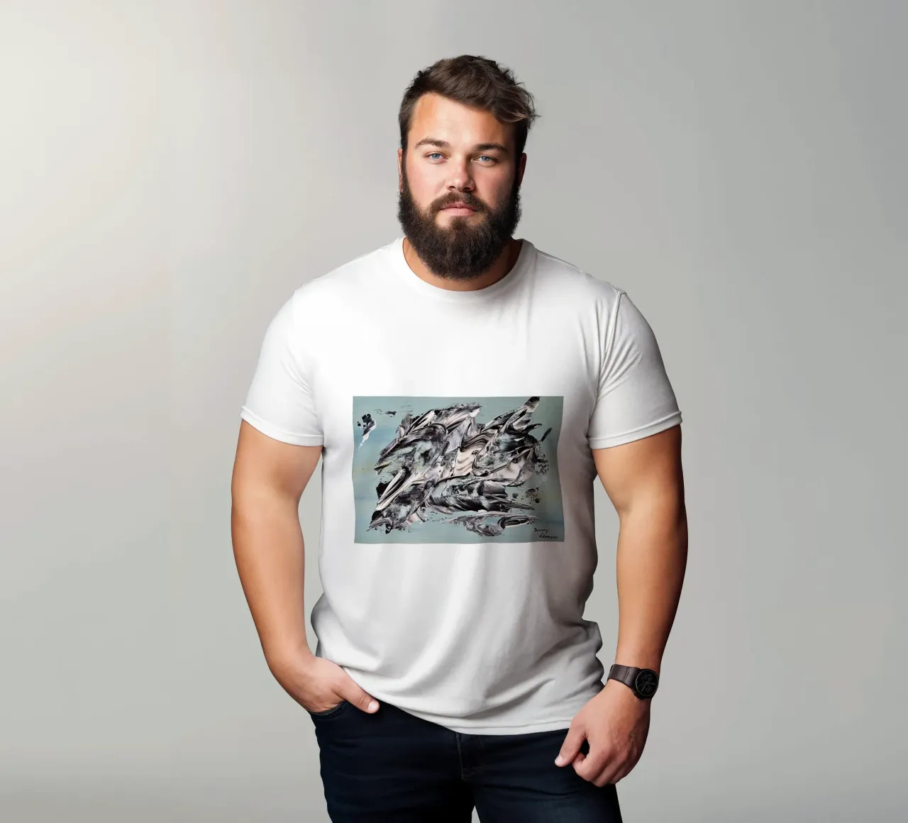 MESSAGE FROM THE HEART 19 camiseta de Thierry Vobmann Abstract painting