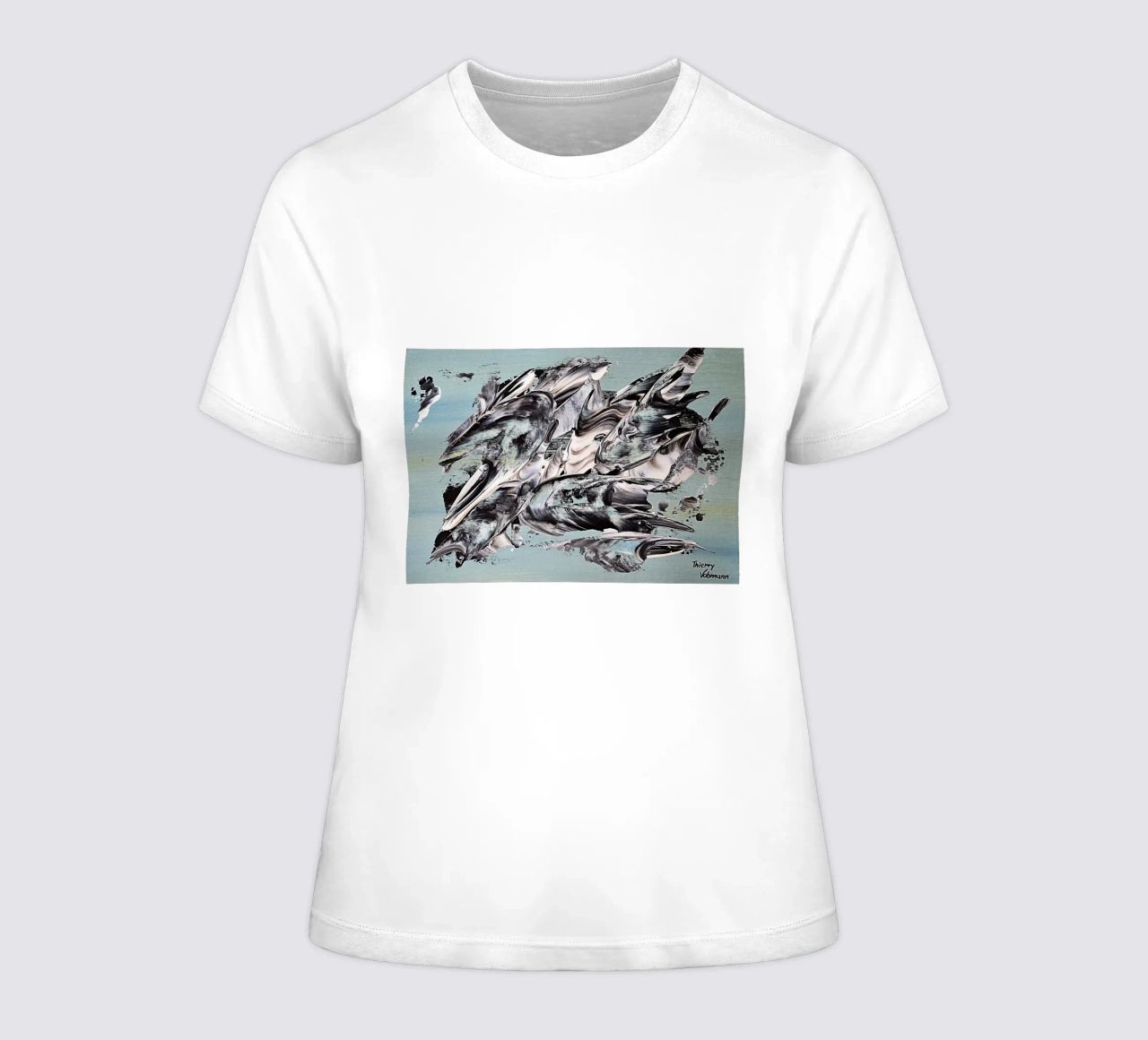 MESSAGE FROM THE HEART 19 t-shirt da donna da Thierry Vobmann Abstract painting