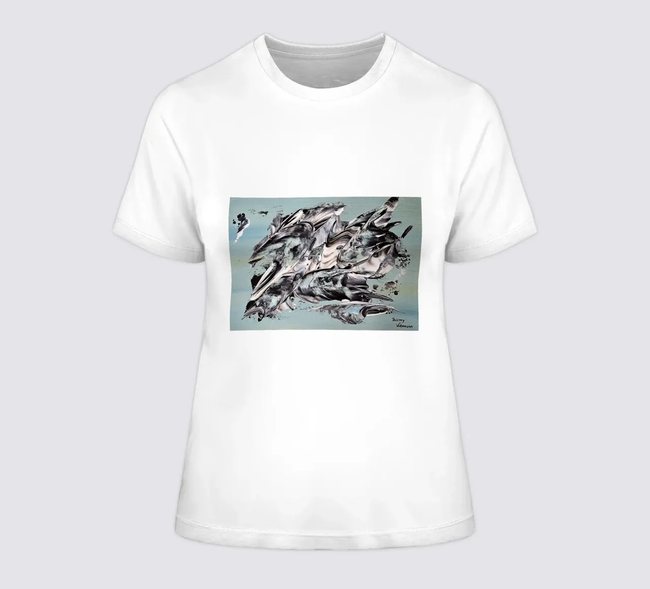 MESSAGE FROM THE HEART 19 t-shirt da donna da Thierry Vobmann Abstract painting