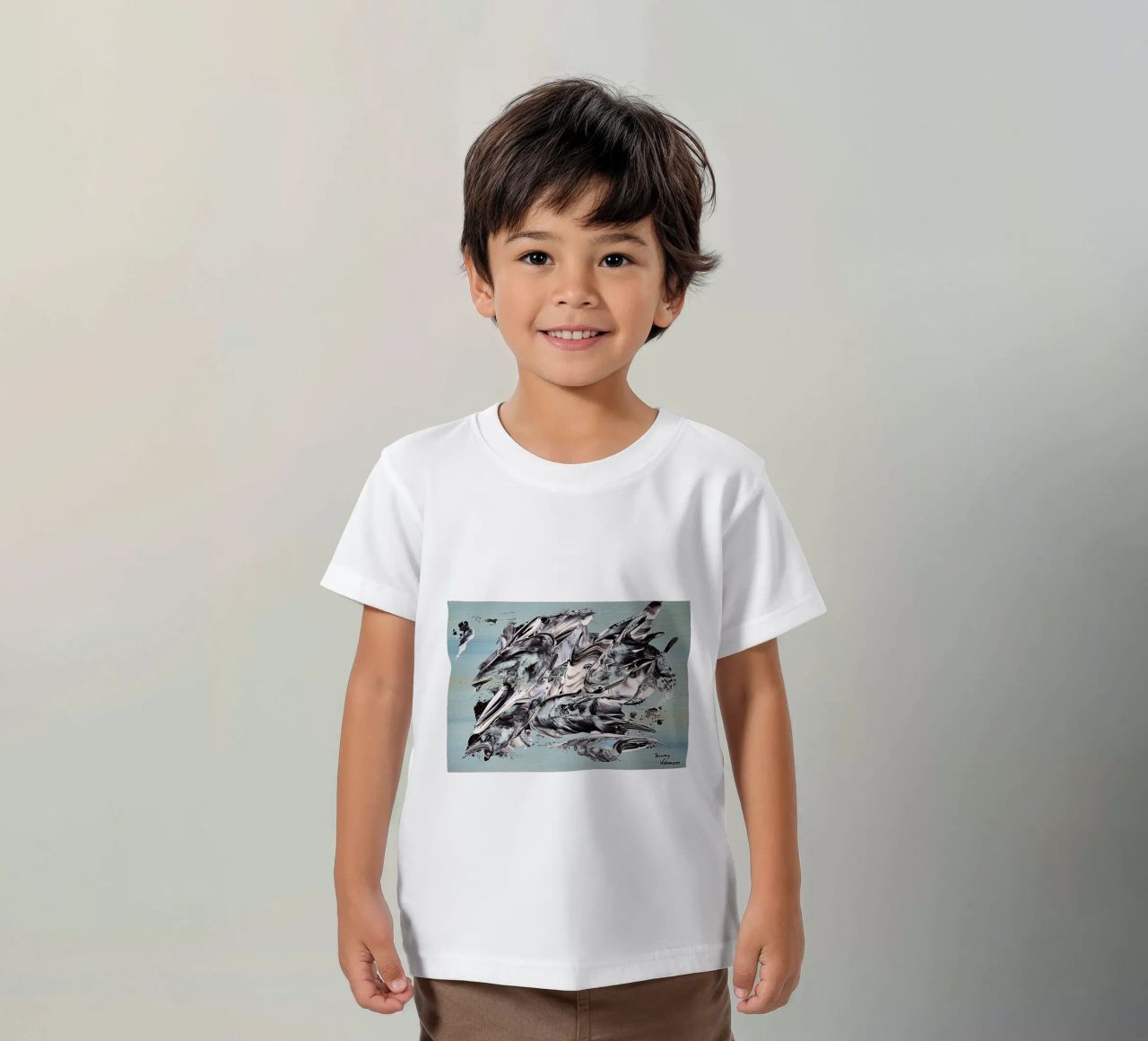 MESSAGE FROM THE HEART 19 t-shirt bambini da Thierry Vobmann Abstract painting