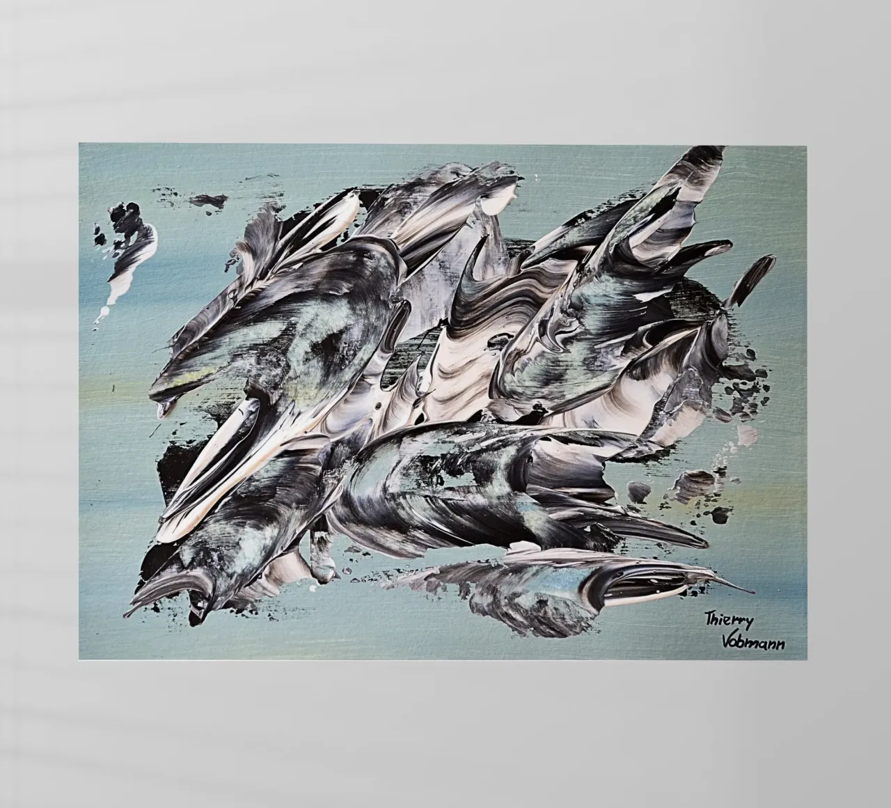 MESSAGE FROM THE HEART 19 pellicola backlit da Thierry Vobmann Abstract painting