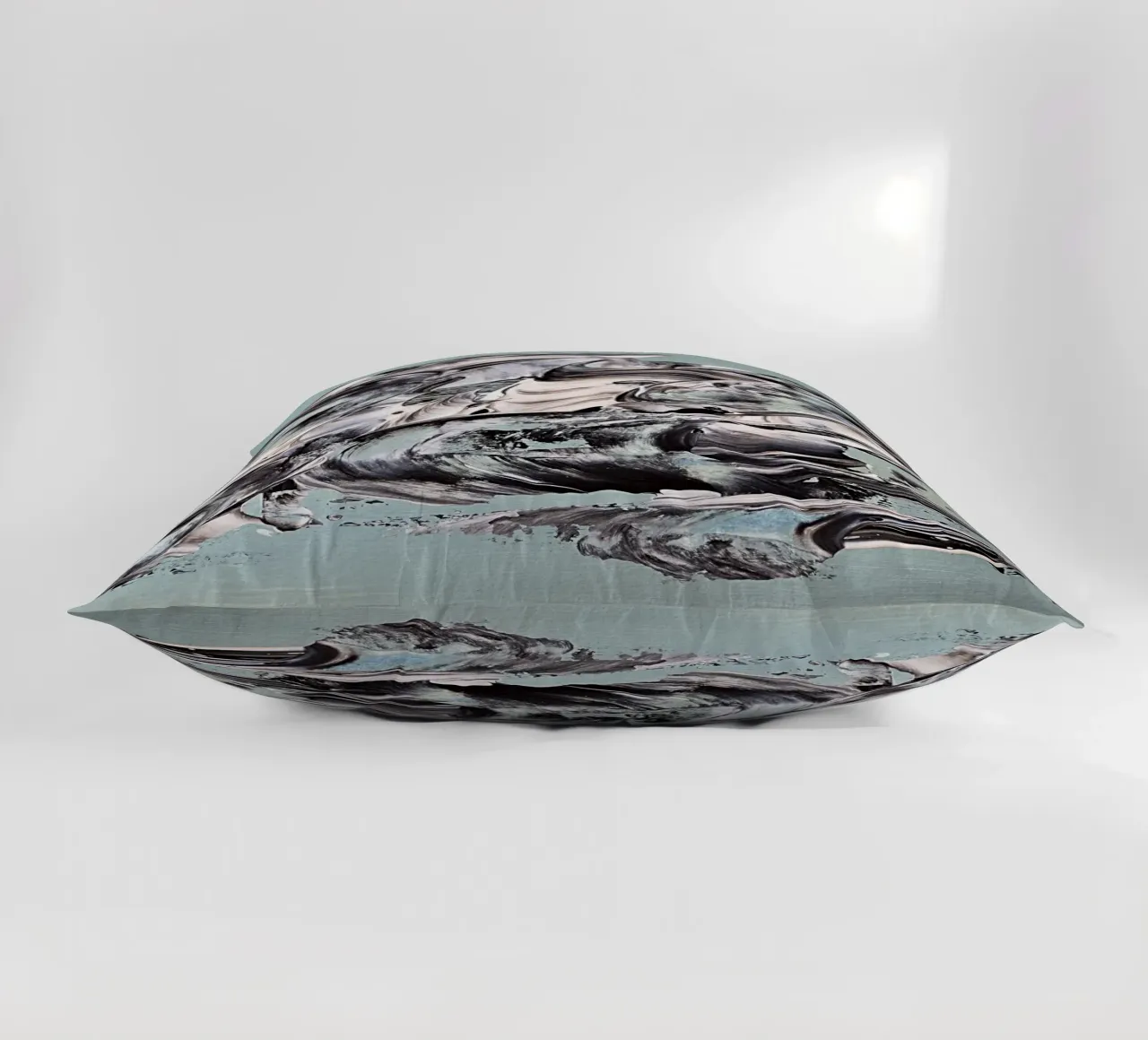 MESSAGE FROM THE HEART 19 decorative cushion by Thierry Vobmann Abstract painting