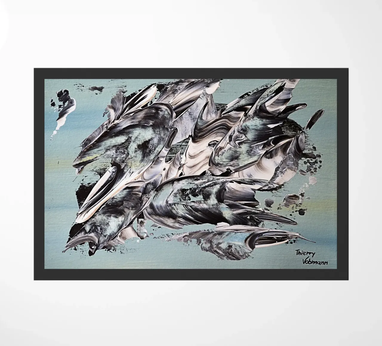 MESSAGE FROM THE HEART 19 zerbino da Thierry Vobmann Abstract painting