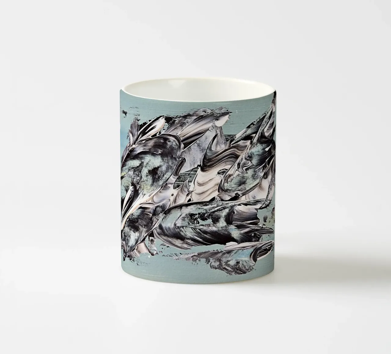 MESSAGE FROM THE HEART 19 Keramik Tasse von Thierry Vobmann Abstract painting