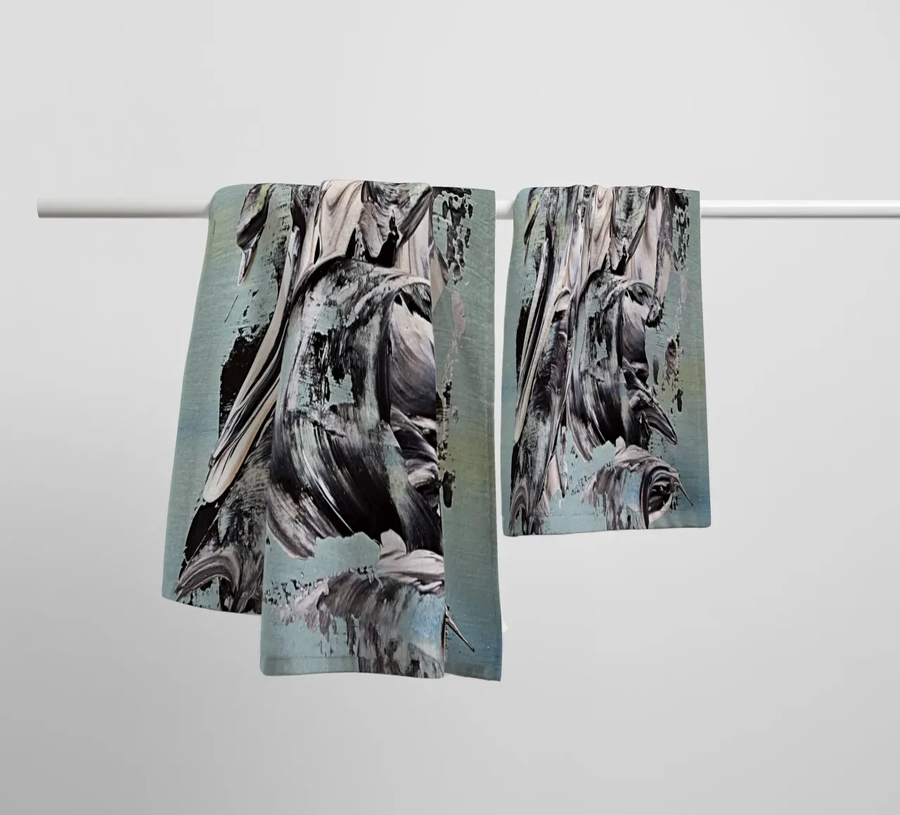 MESSAGE FROM THE HEART 19 Handtuch von Thierry Vobmann Abstract painting