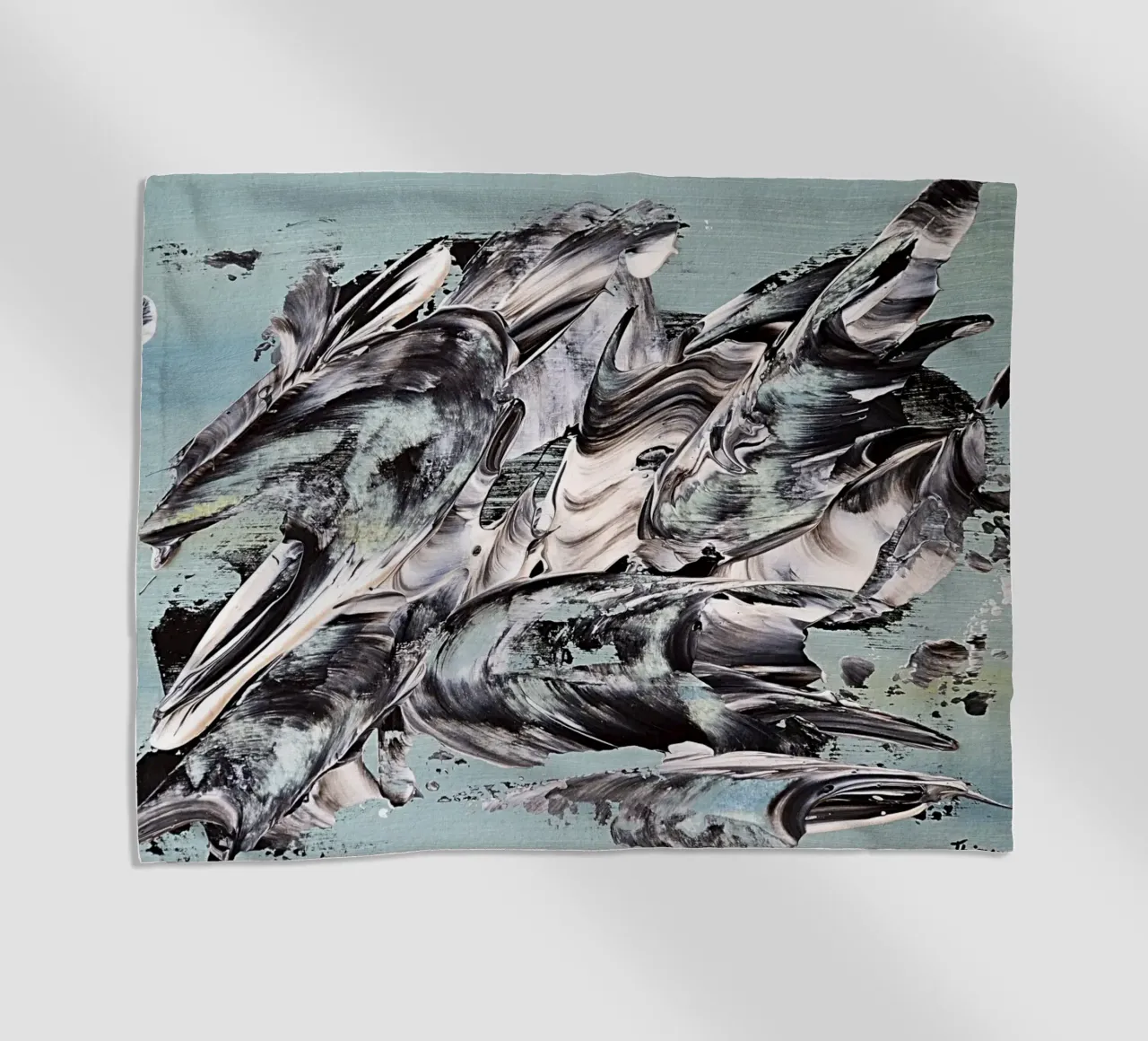 MESSAGE FROM THE HEART 19 telo mare da Thierry Vobmann Abstract painting