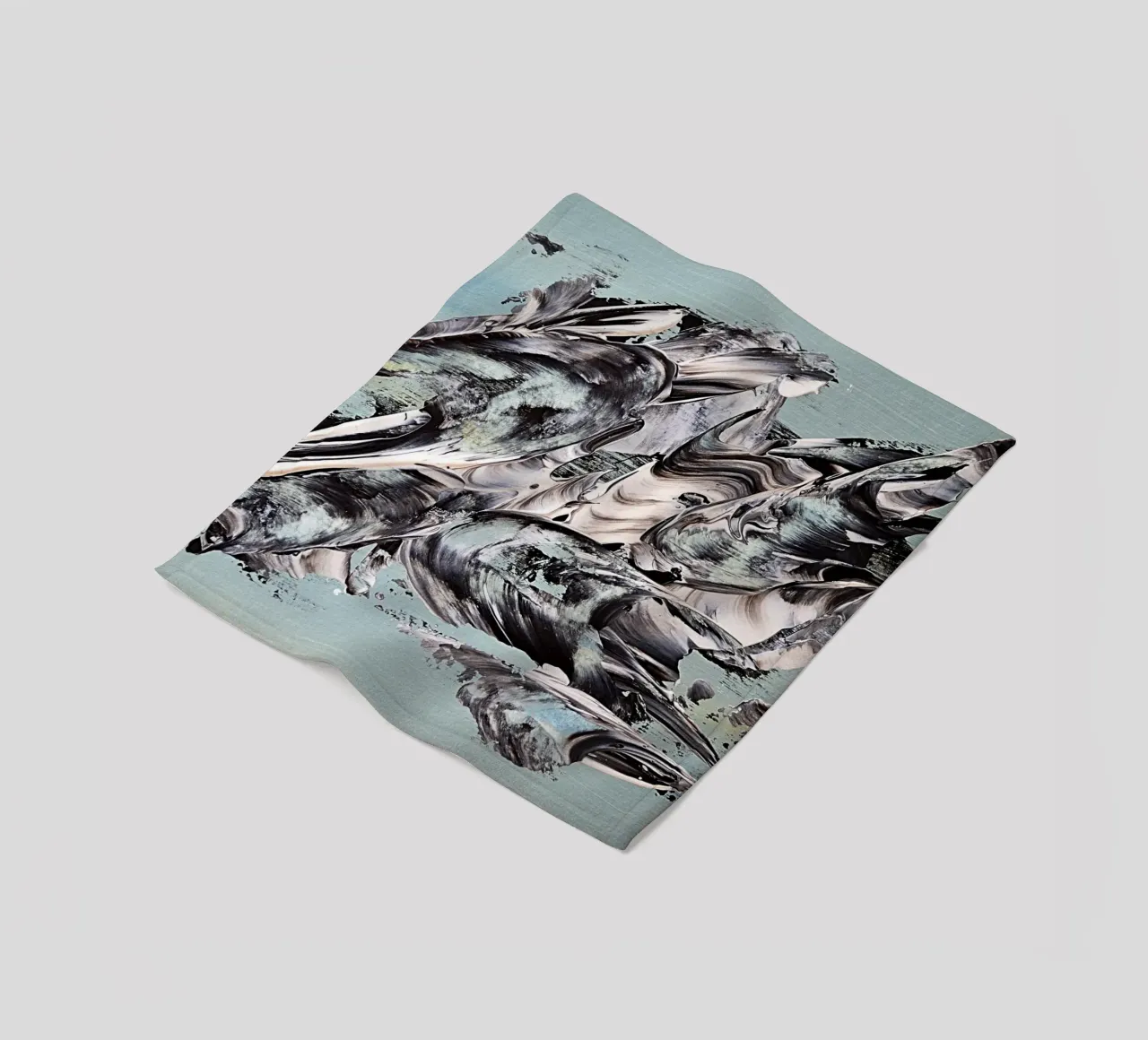 MESSAGE FROM THE HEART 19 coperta in pile da Thierry Vobmann Abstract painting