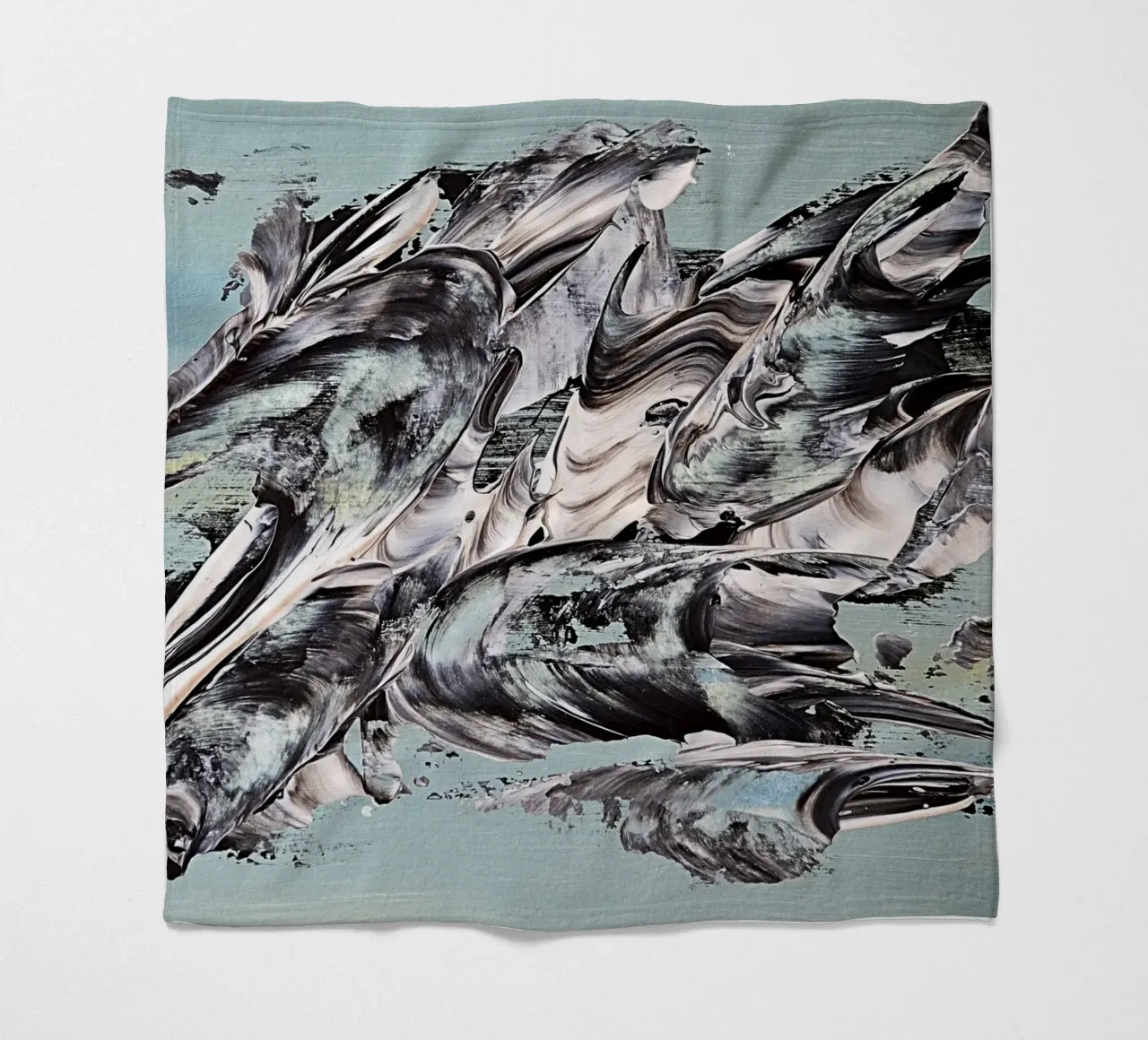 MESSAGE FROM THE HEART 19 coperta in pile da Thierry Vobmann Abstract painting