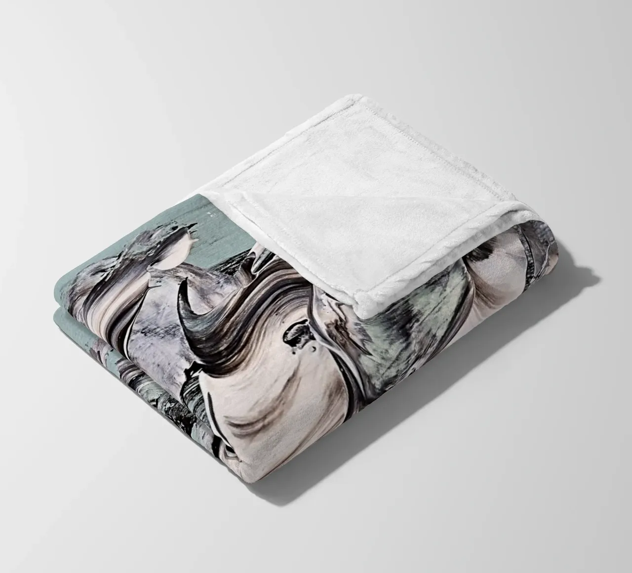 MESSAGE FROM THE HEART 19 coperta in pile da Thierry Vobmann Abstract painting