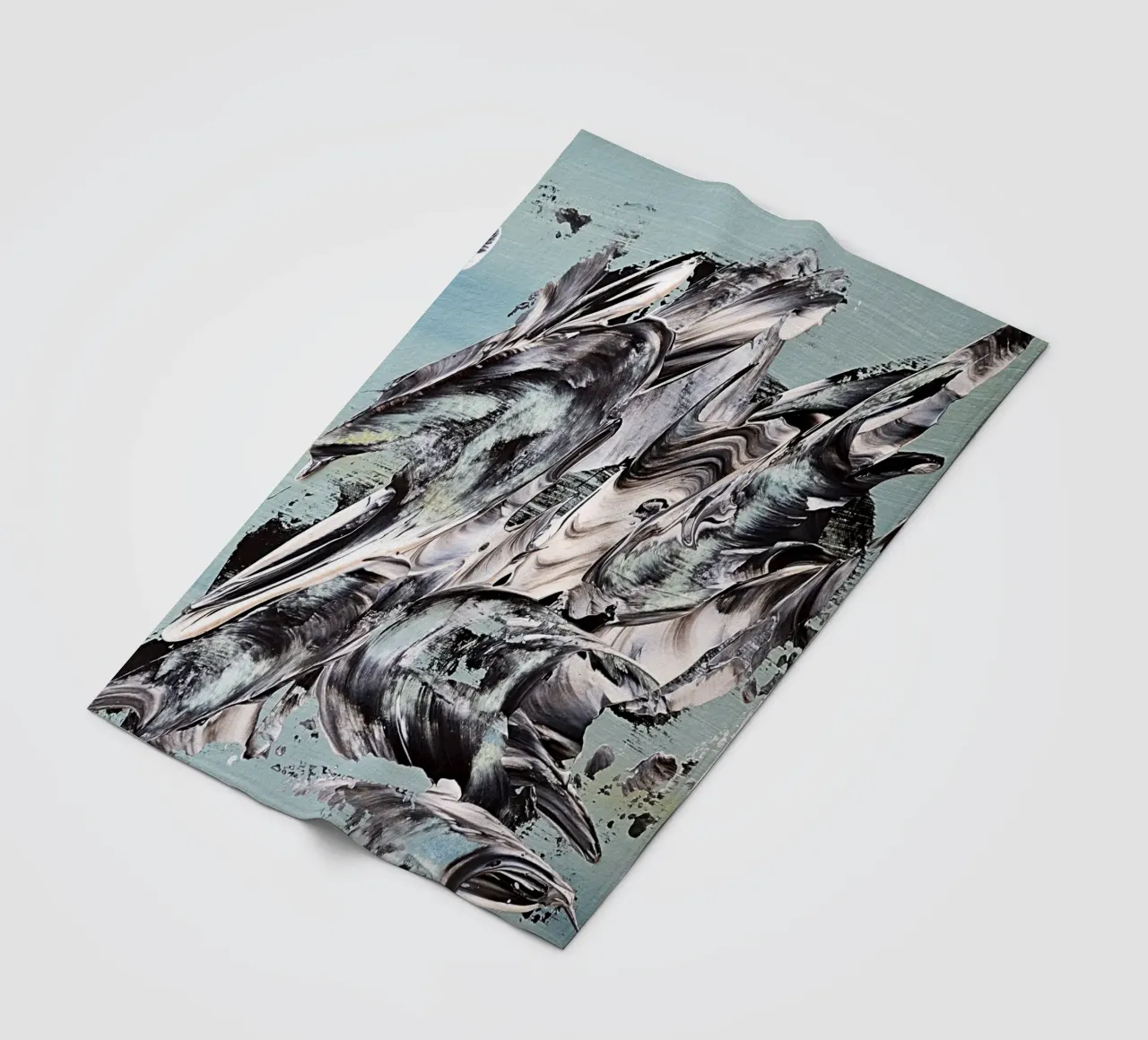 MESSAGE FROM THE HEART 19 coperta in pile da Thierry Vobmann Abstract painting