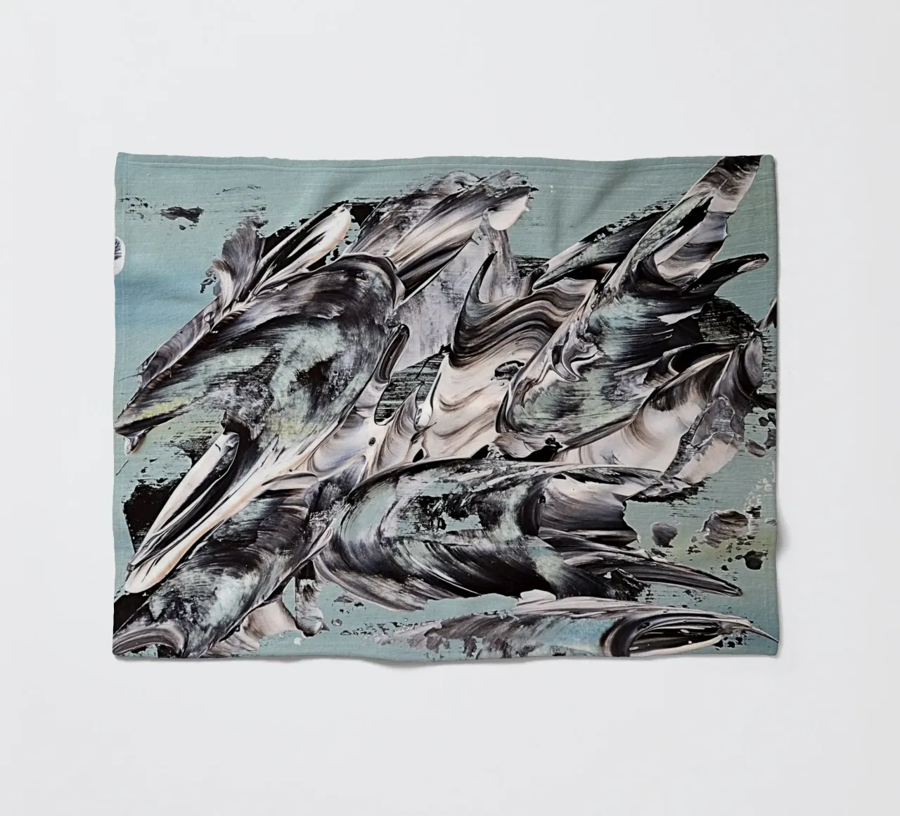 MESSAGE FROM THE HEART 19 coperta in pile da Thierry Vobmann Abstract painting