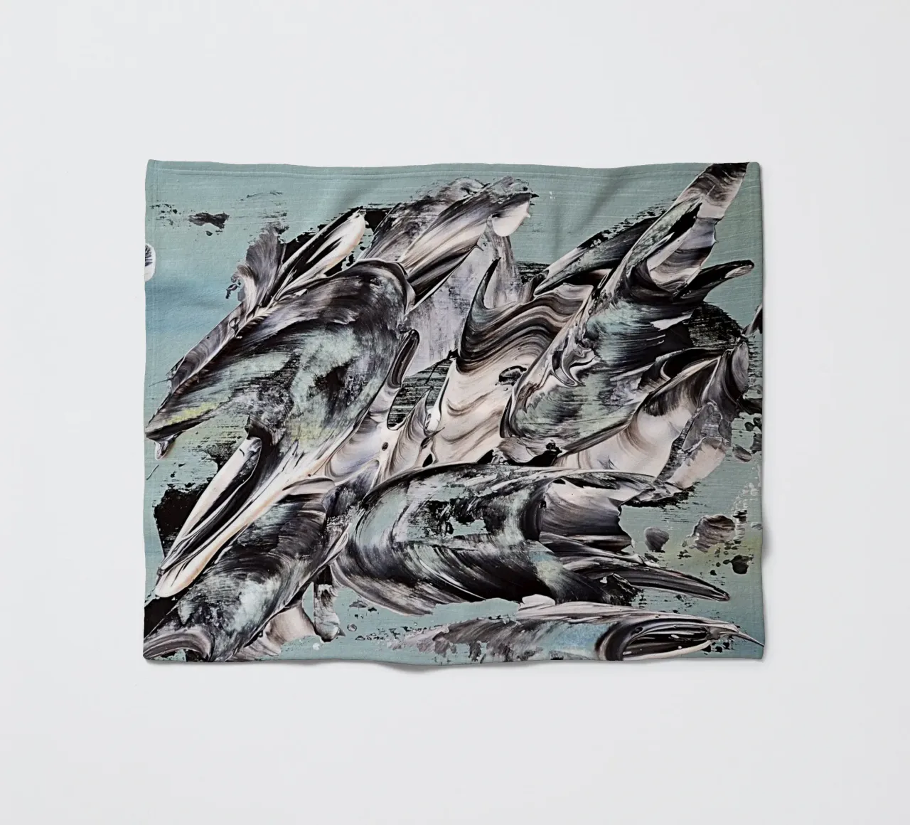 MESSAGE FROM THE HEART 19 coperta in pile da Thierry Vobmann Abstract painting