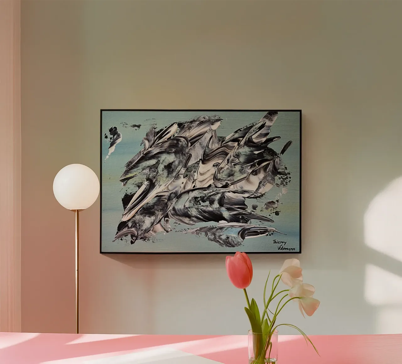 MESSAGE FROM THE HEART 19 plexiglass da Thierry Vobmann Abstract painting