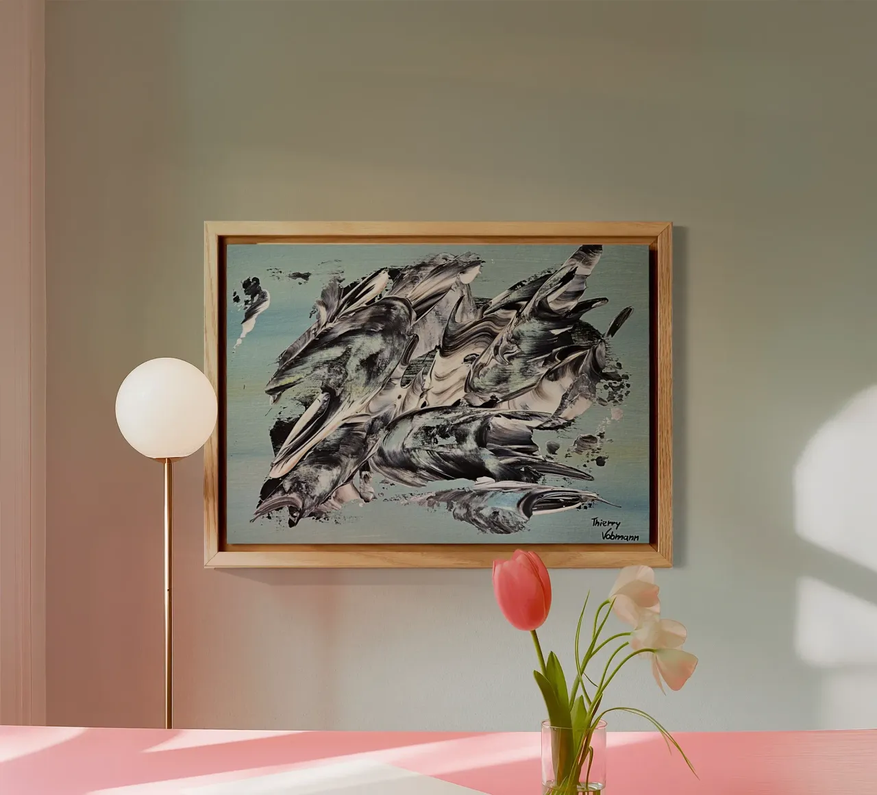 MESSAGE FROM THE HEART 19 alluminio dibond da Thierry Vobmann Abstract painting