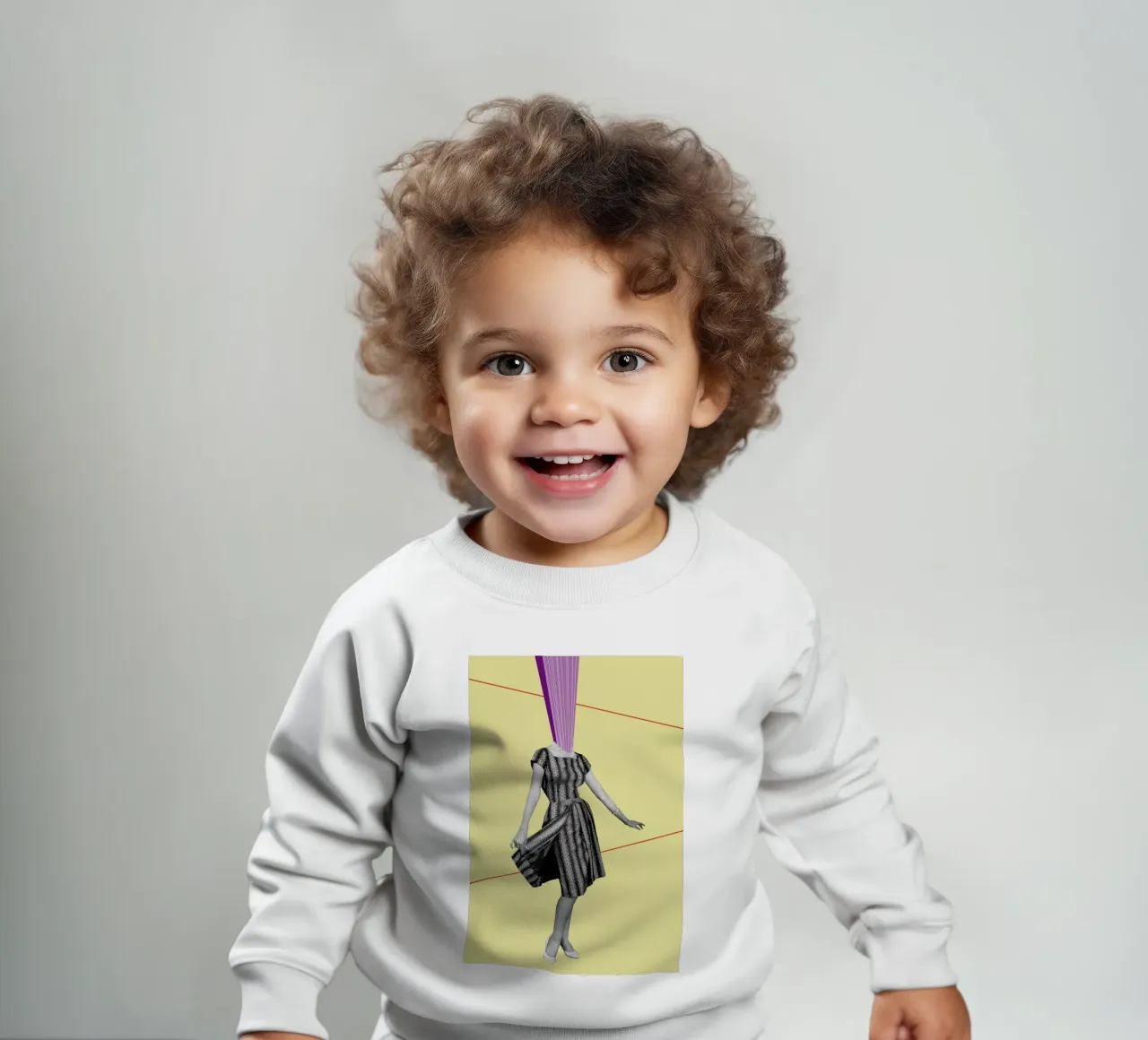 Yellow Shoot baby sweatshirt by The Gently Unfurling Sneak