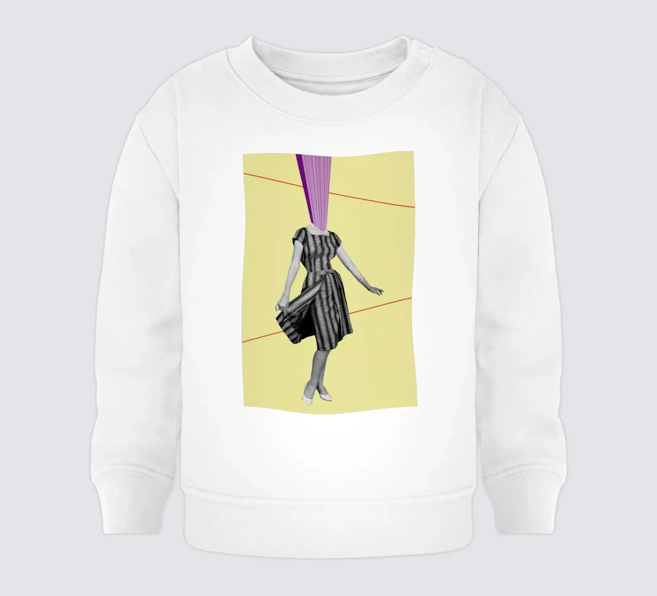 Yellow Shoot baby sweatshirt by The Gently Unfurling Sneak