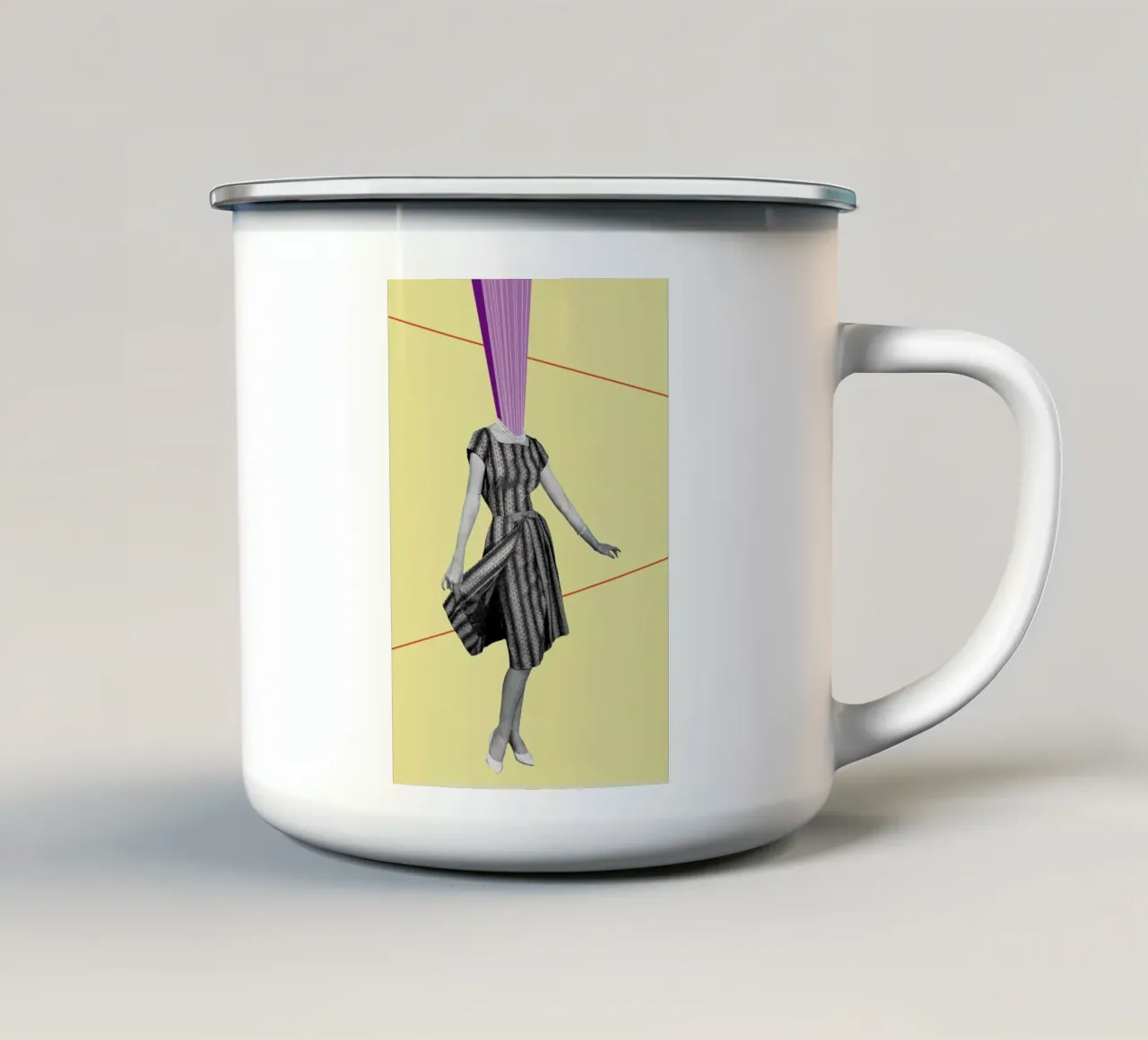 Yellow Shoot tazza in smalto da The Gently Unfurling Sneak