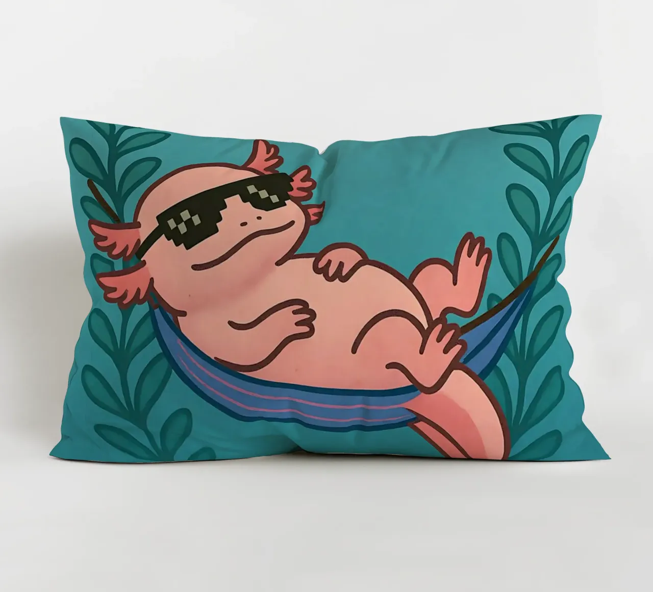 Funny Lazy Axolotl Meme cuscino da Funny Humor Art