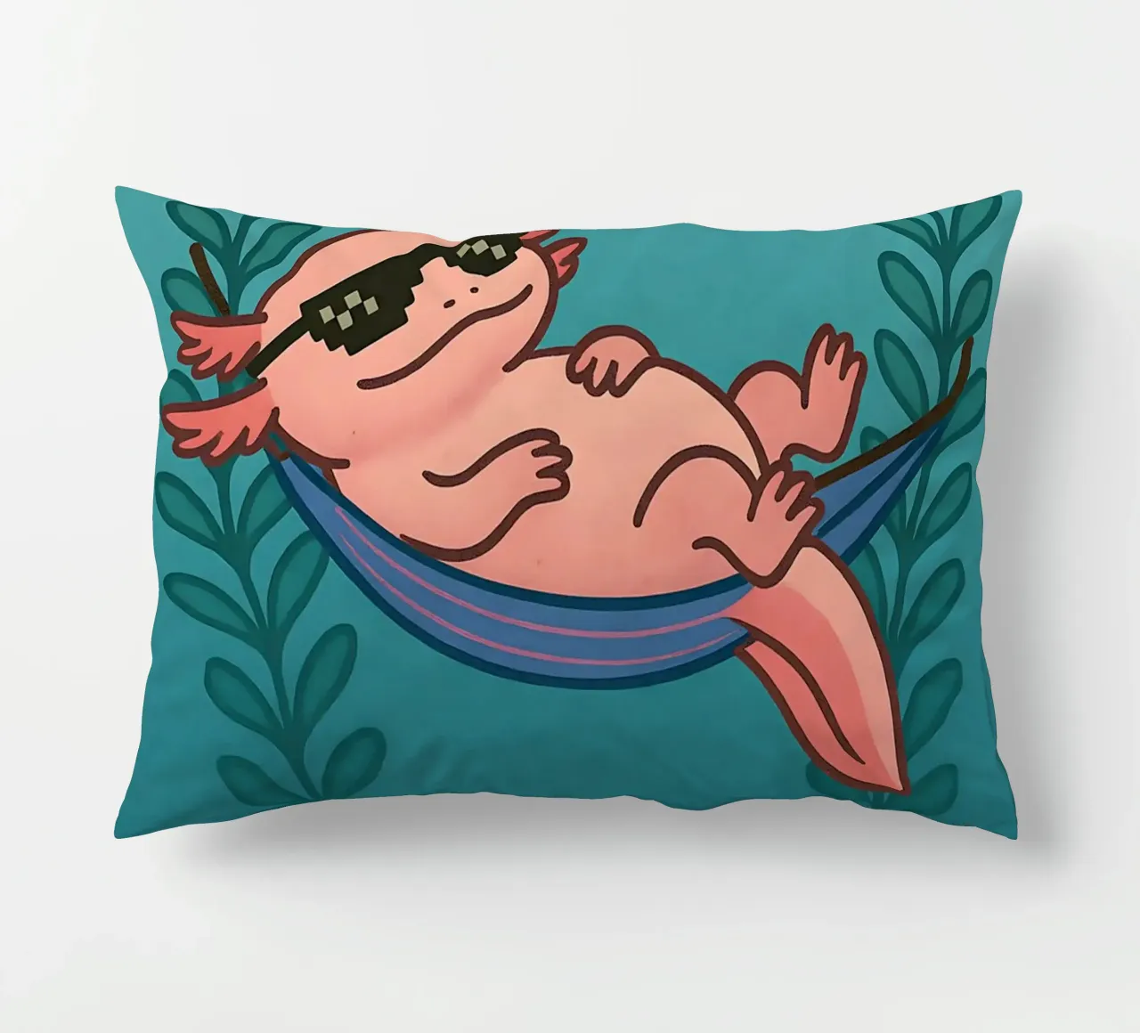 Funny Lazy Axolotl Meme cuscino da Funny Humor Art
