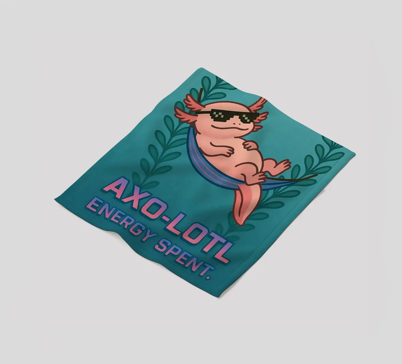 Funny Lazy Axolotl Meme coperta in pile da Funny Humor Art