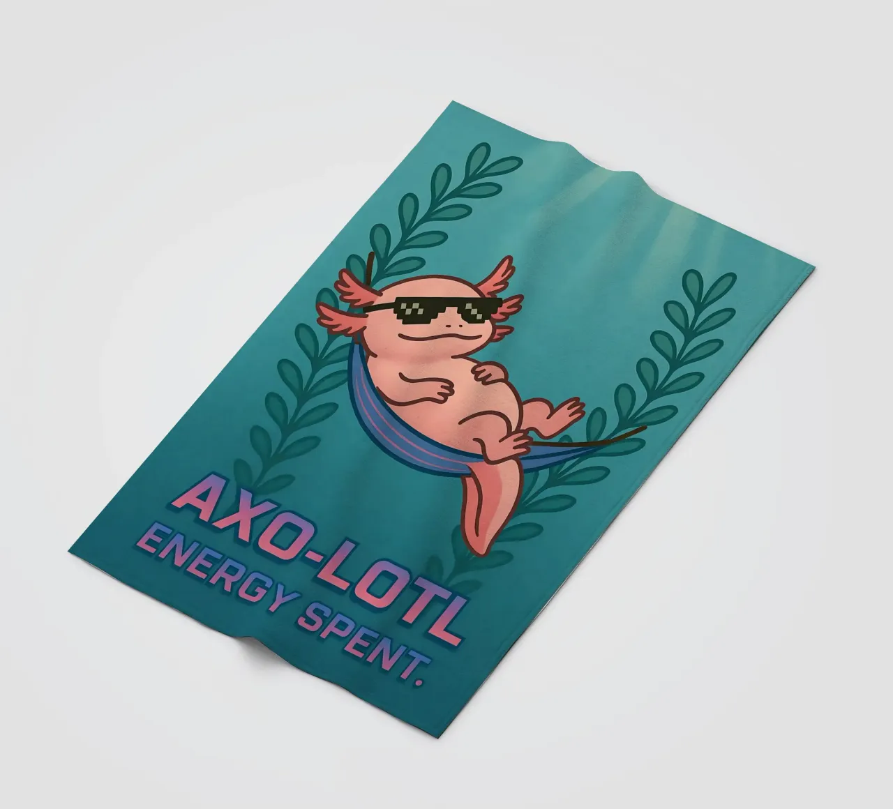 Funny Lazy Axolotl Meme coperta in pile da Funny Humor Art
