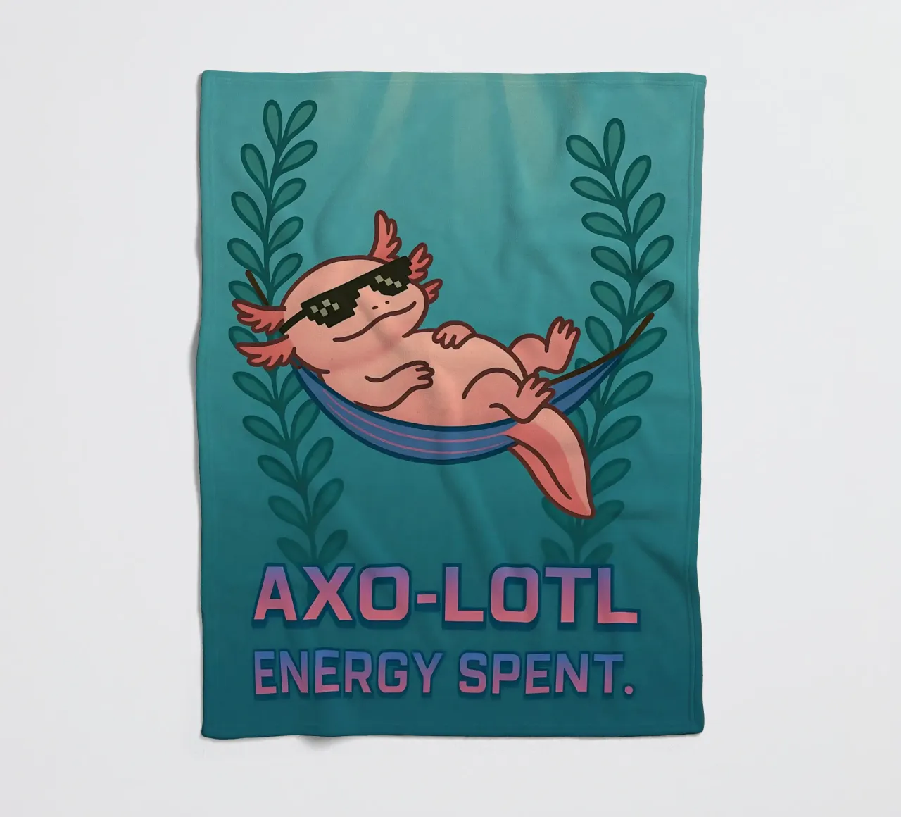 Funny Lazy Axolotl Meme coperta in pile da Funny Humor Art