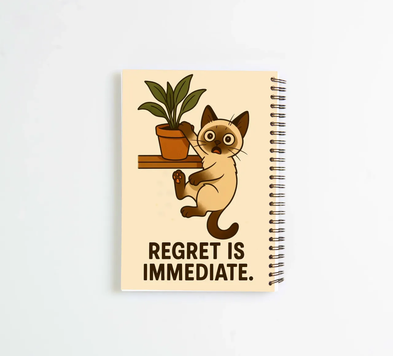 Lustiges Siamesisches Kätzchen Meme Ringbuch von Funny Humor Art