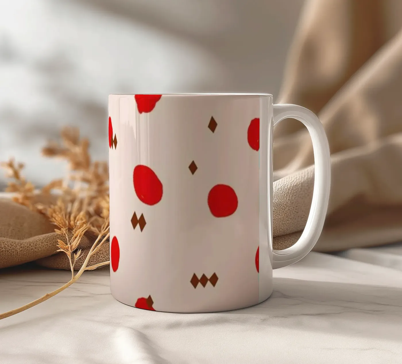 Circus #3 ceramic mug by Maren Gross