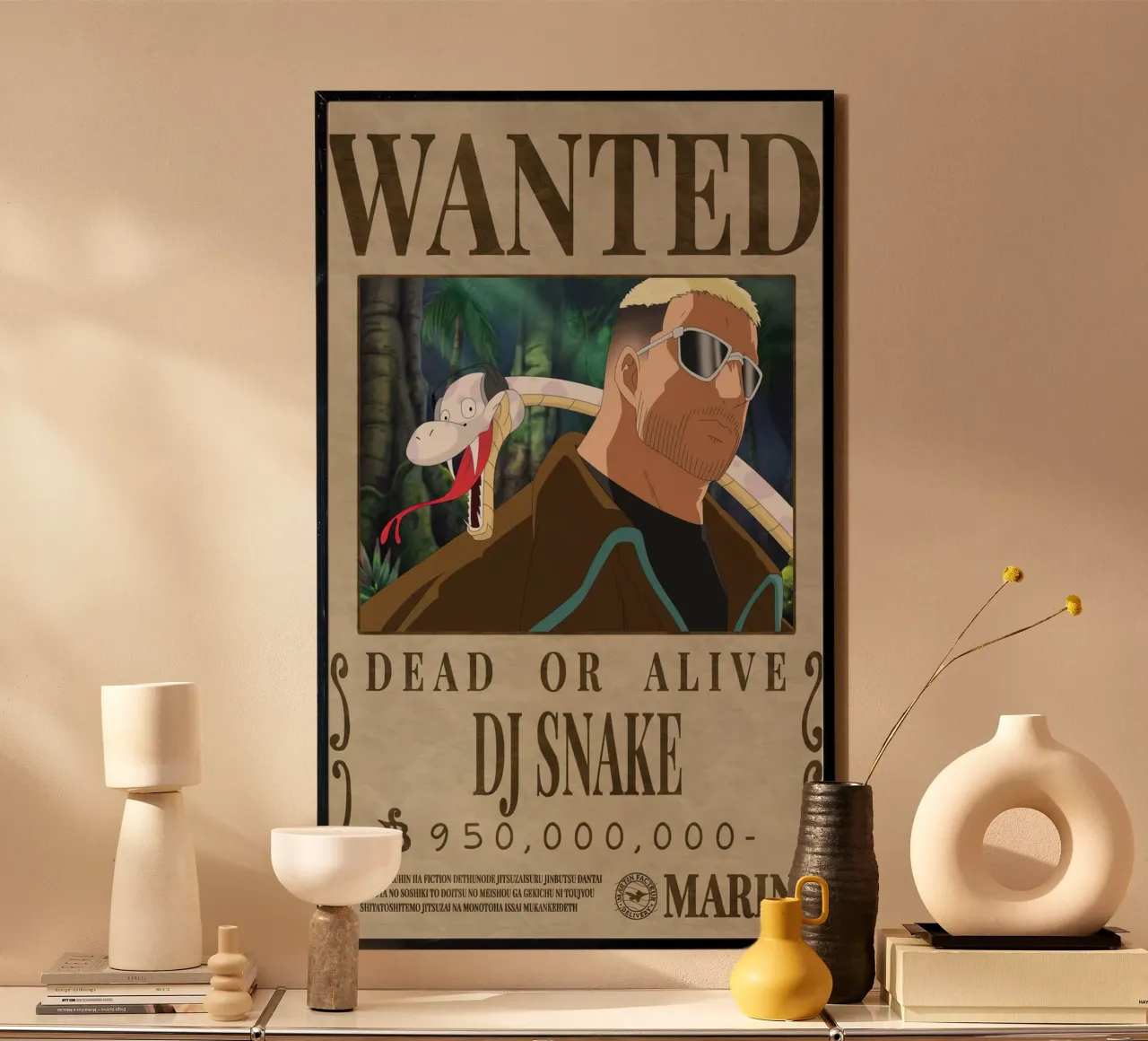 voulait DJ Snake poster avec cadre en bois de Collins Shop