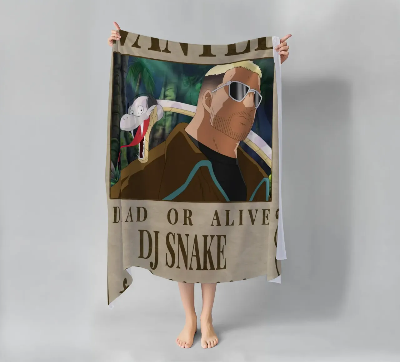 ricercato DJ Snake telo mare da Collins Shop