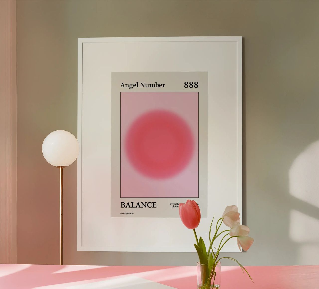 Engel Nummer 8 Balance Poster von Witon name shop