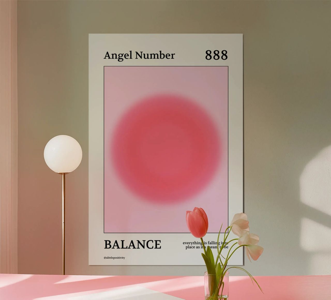 Engel Nummer 8 Balance Poster von Witon name shop