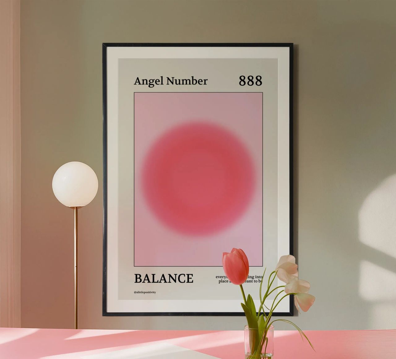 Engel Nummer 8 Balance Poster von Witon name shop