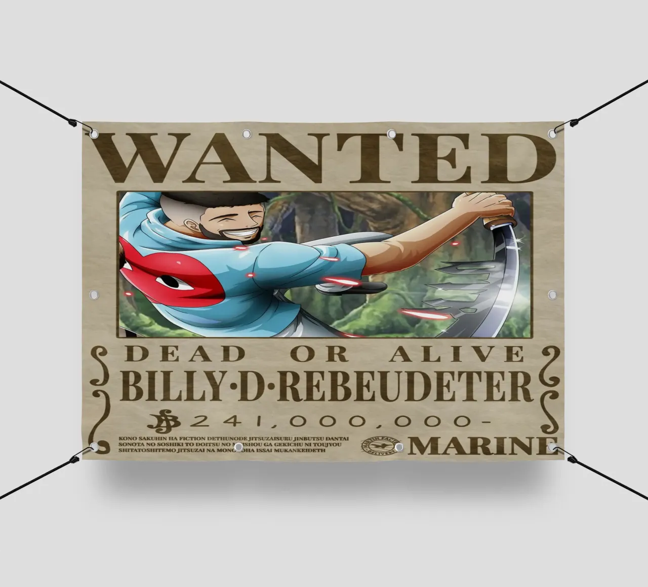 Ricercato Billy D. Rebeudeter telo in pvc da Collins Shop