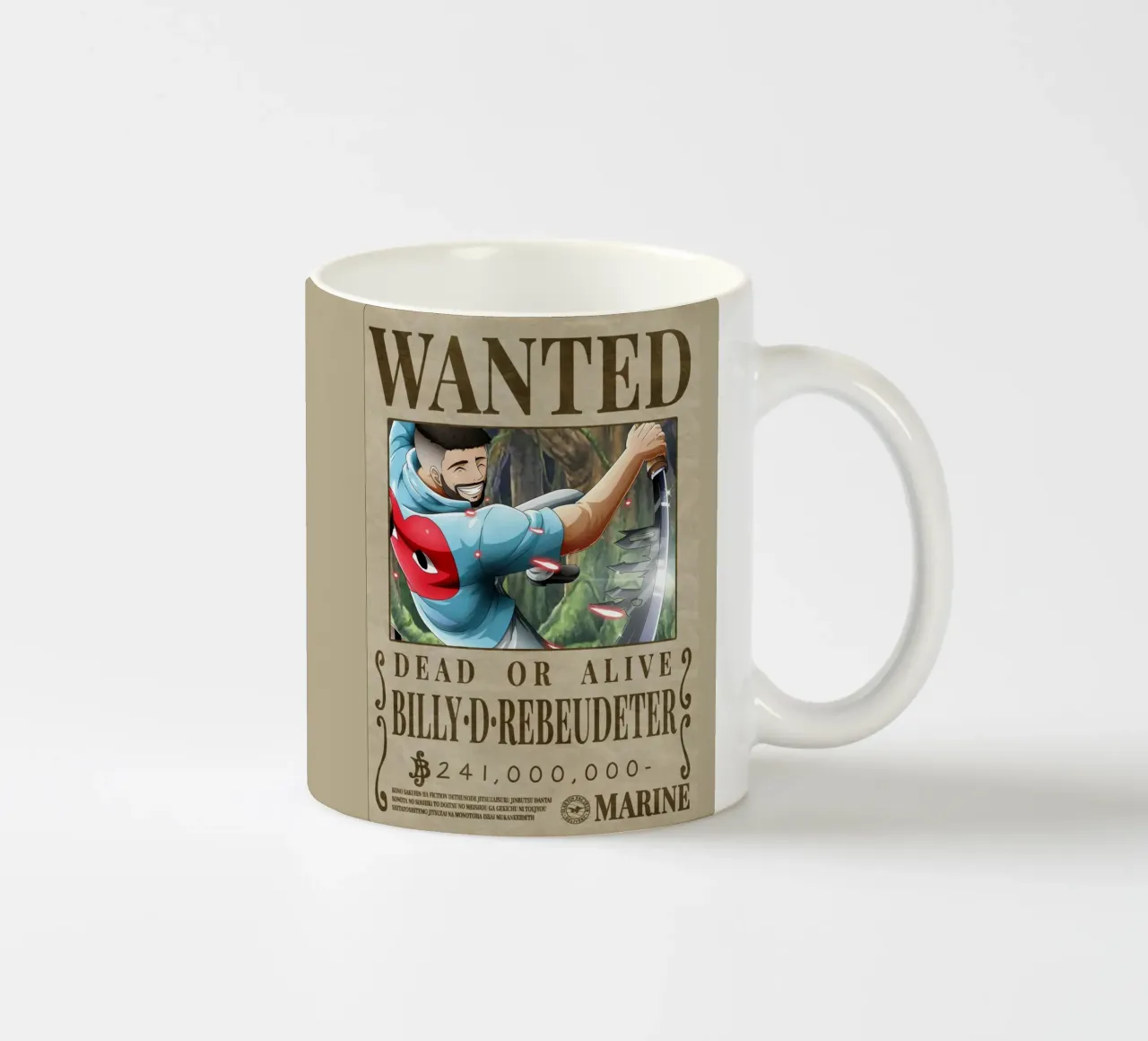 Ricercato Billy D. Rebeudeter tazza in ceramica da Collins Shop