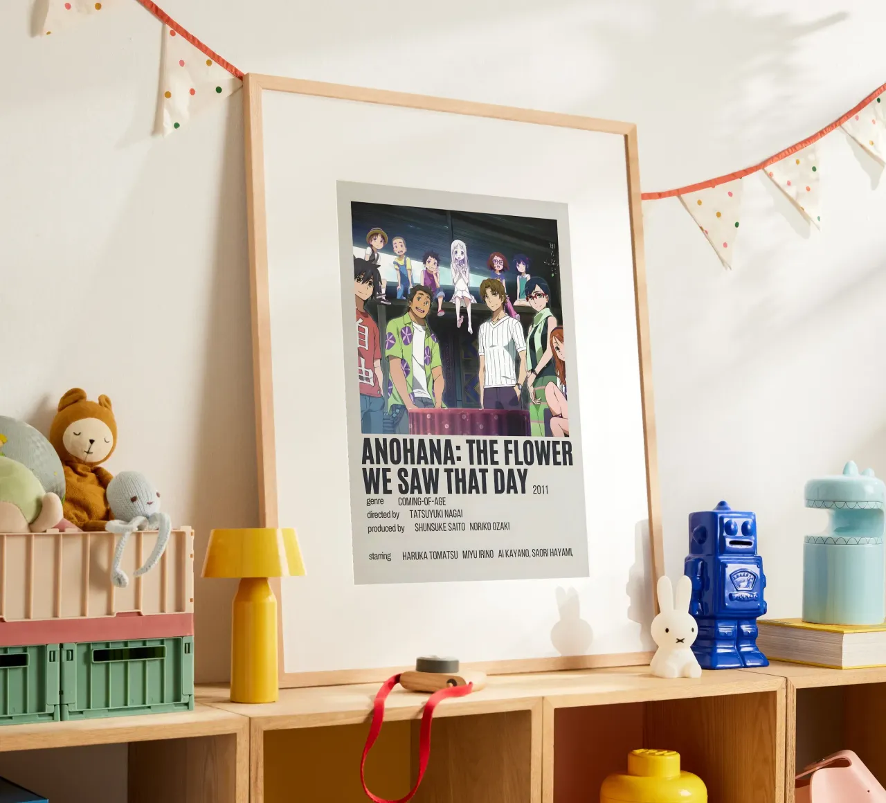 ANOHANA THE FLOWER WE SAW THAT DAY 2011 poster con telaio in plastica da Totoya