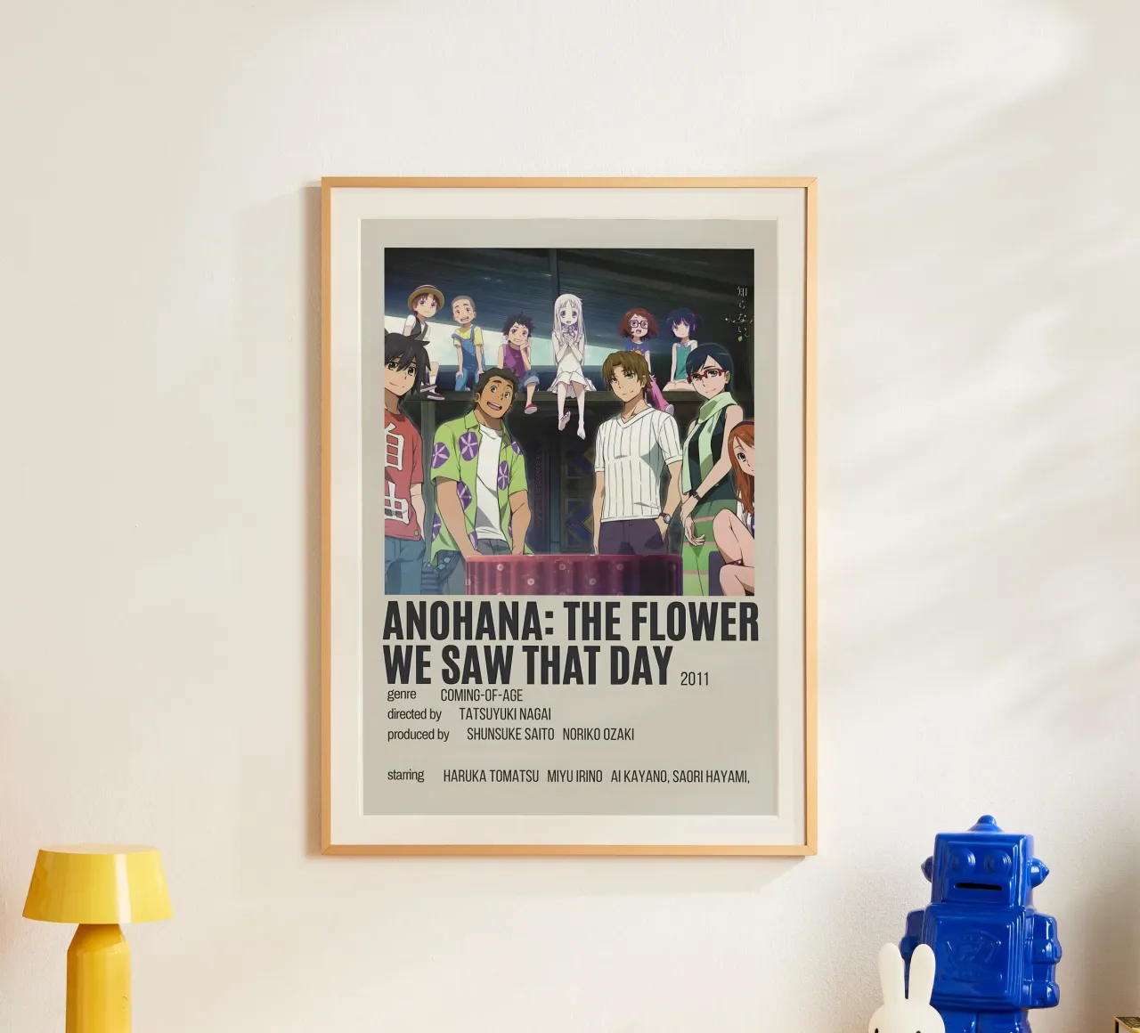 ANOHANA THE FLOWER WE SAW THAT DAY 2011 poster con telaio in plastica da Totoya