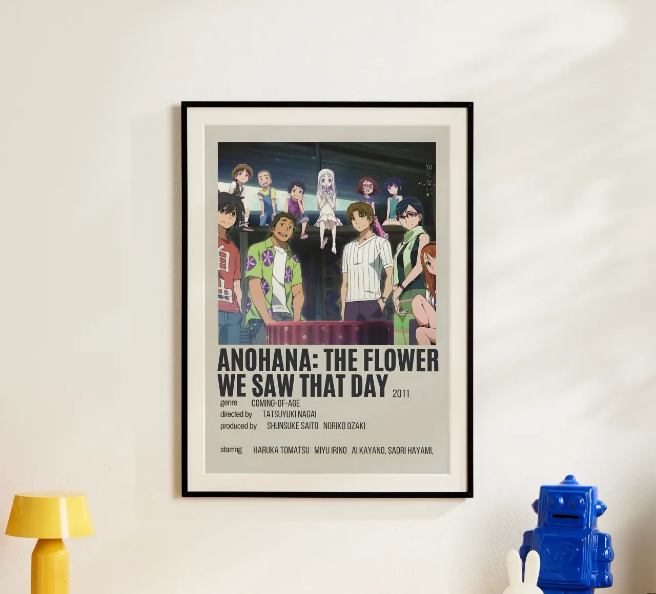 ANOHANA THE FLOWER WE SAW THAT DAY 2011 poster con telaio in plastica da Totoya
