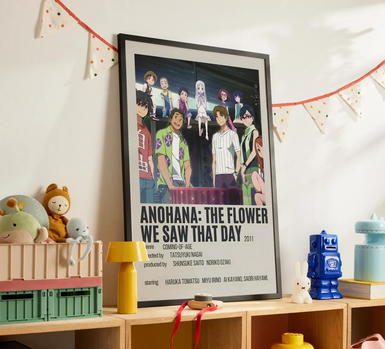 ANOHANA THE FLOWER WE SAW THAT DAY 2011 poster con telaio in plastica da Totoya