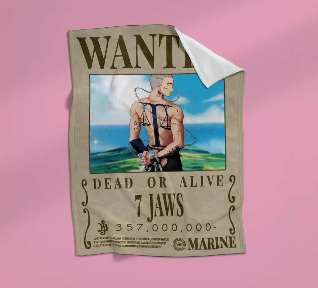 Wanted 7jaws fleece blanket by Collins Shop