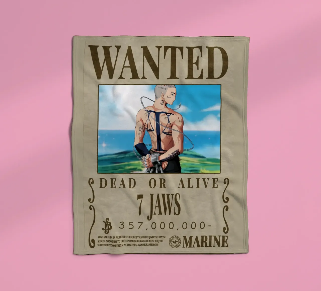 Wanted 7jaws fleece blanket by Collins Shop