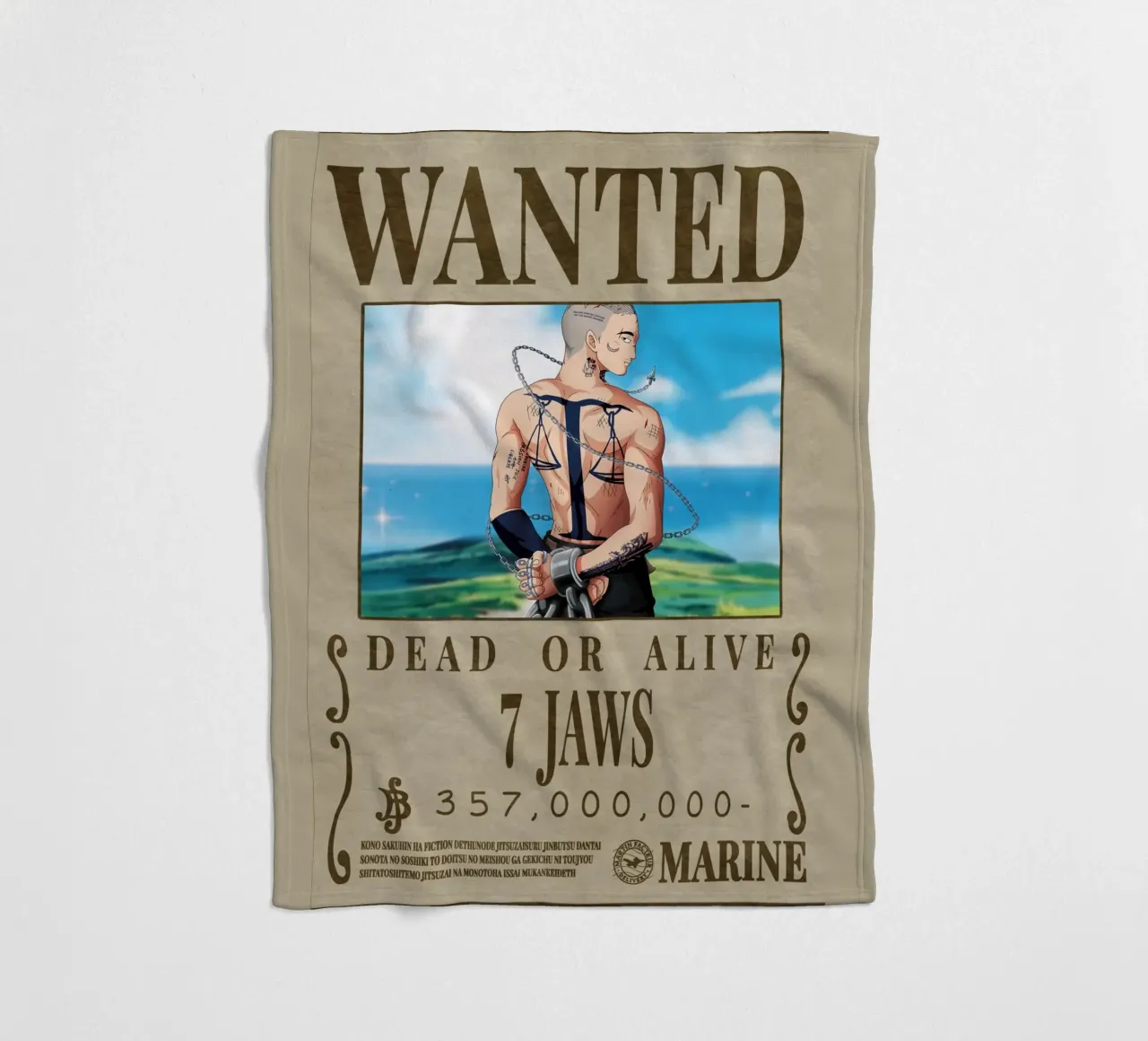 Wanted 7jaws fleece blanket by Collins Shop