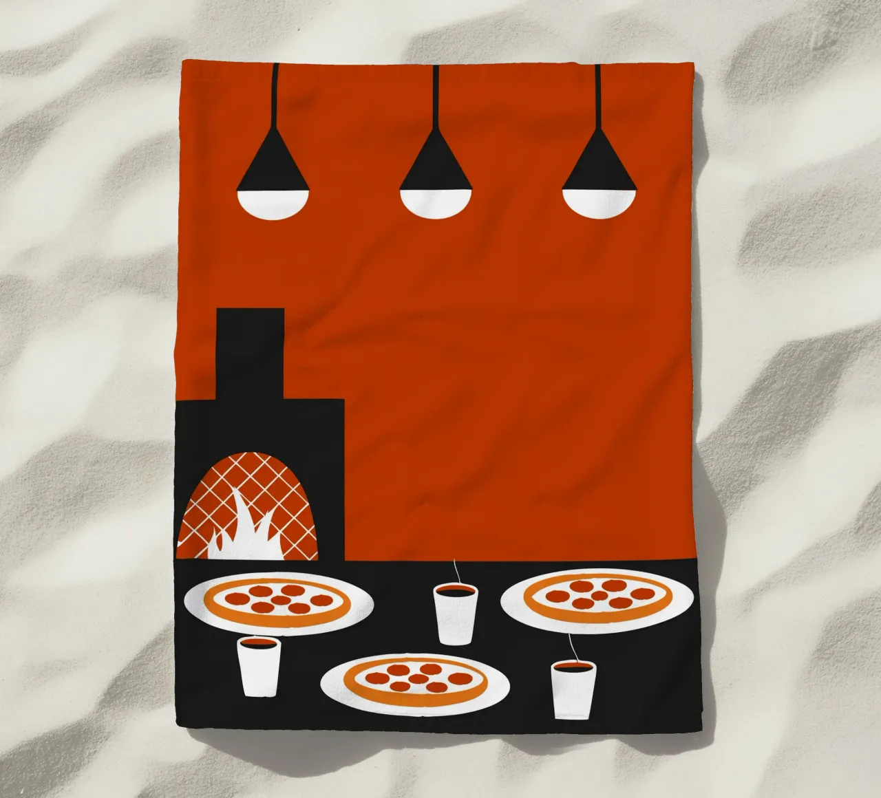 Pizza per la colazione telo mare da LOOK DIFFERENT