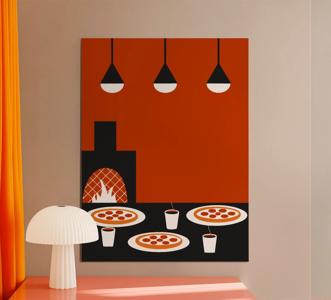 Pizza pour le petit-déjeuner poster de LOOK DIFFERENT