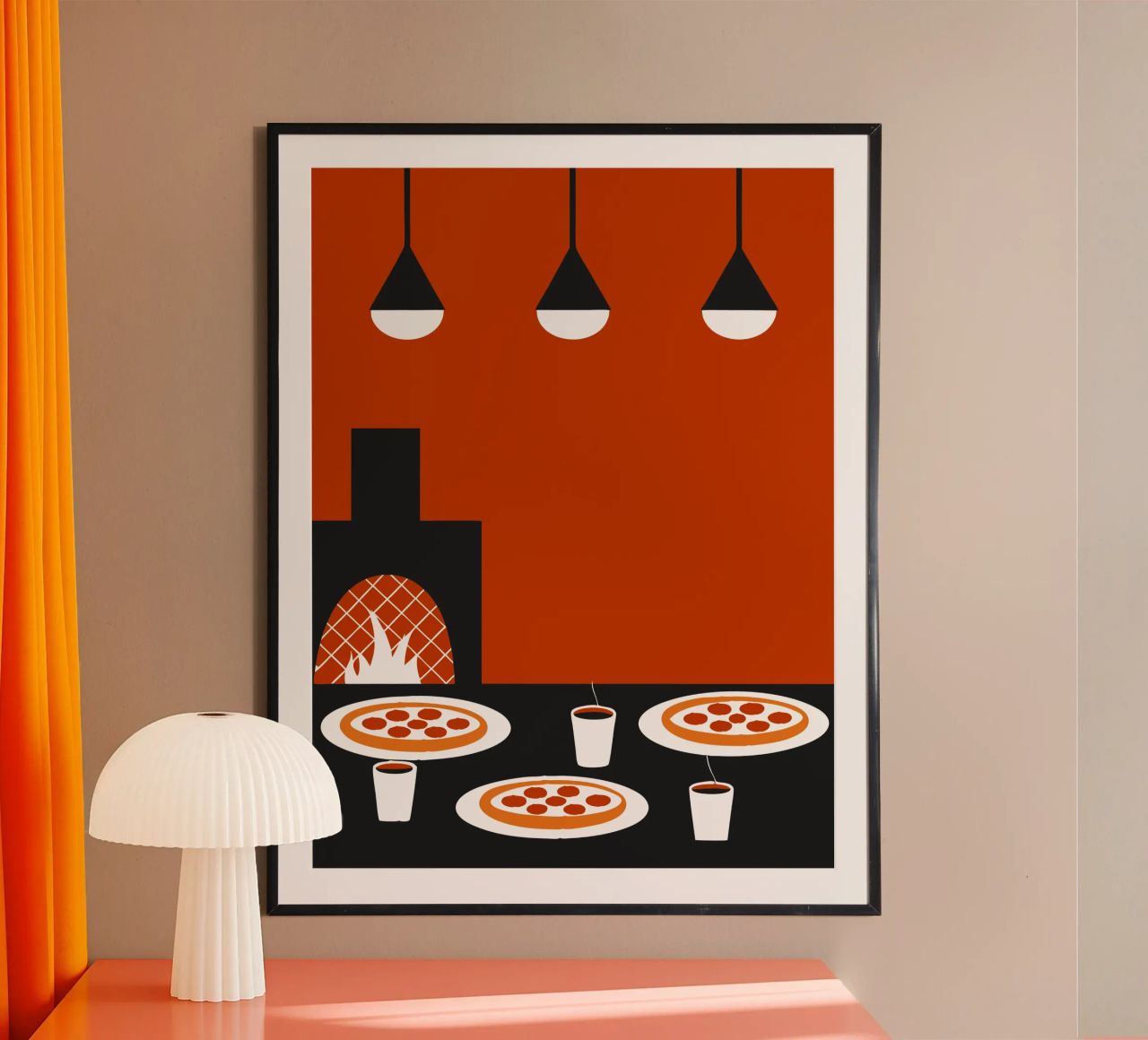 Pizza pour le petit-déjeuner poster de LOOK DIFFERENT