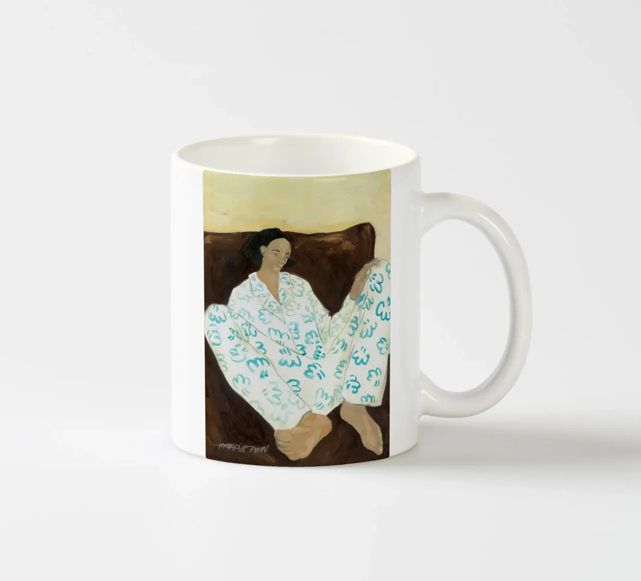 Hanna Peterson Siediti sulla sedia tazza in ceramica da Davidprint